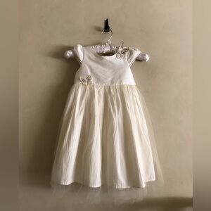 Beautiful Silk and Tulle Cream Girl Dress